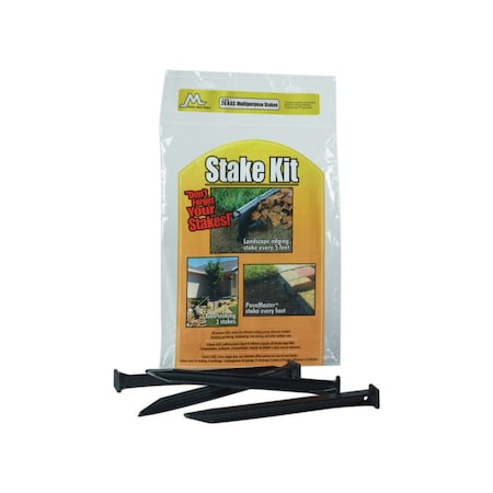 Master Mark Master Mark 10 in. H Plastic Black Stake Kit, PK9 12109